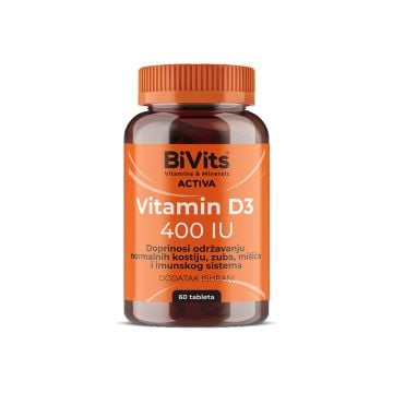 BIVITS VITAM.D3 400IU TBL A60