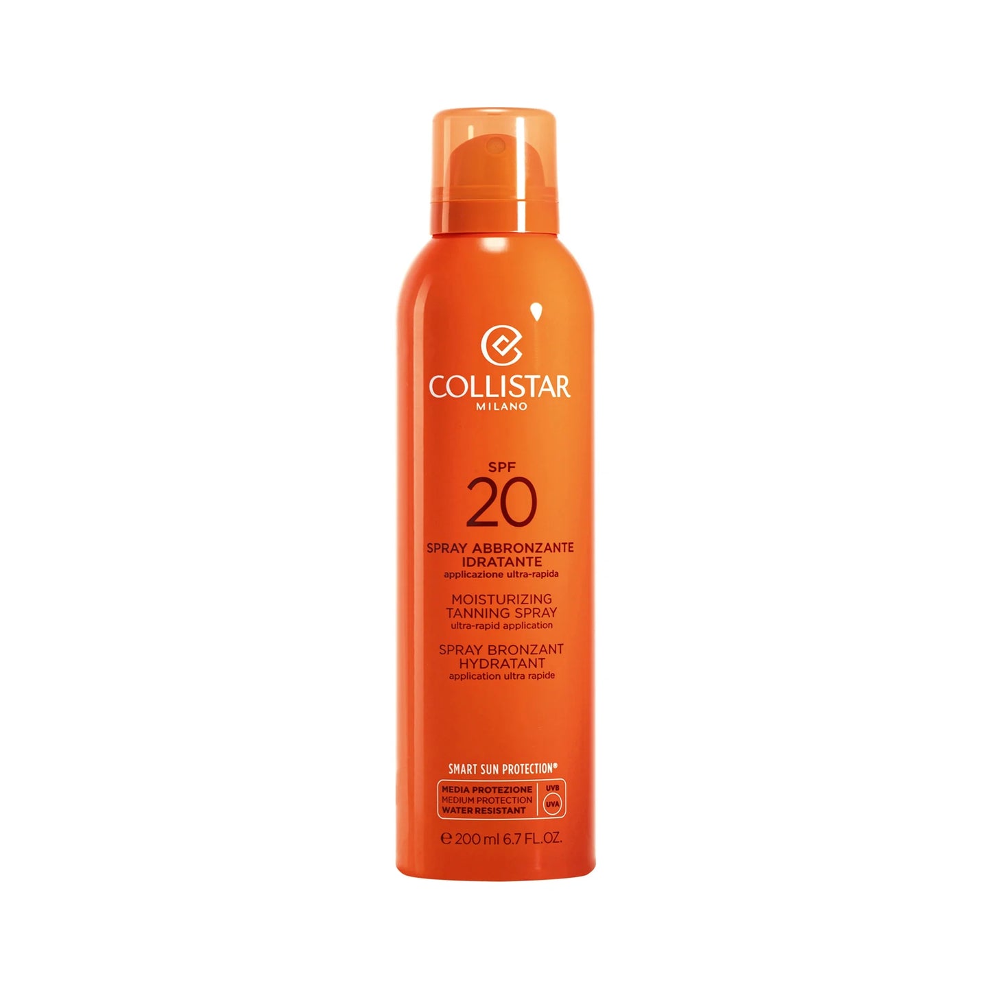 Collistar Moisturizing Tanning Spray SPF 20, water resistant