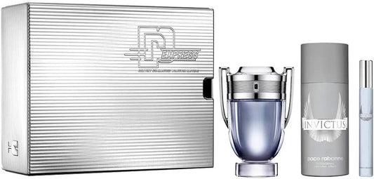 PACO RABANNE INVICTUS (M) SET (EDT 100ML+DEO 150ML+EDT 10ML)